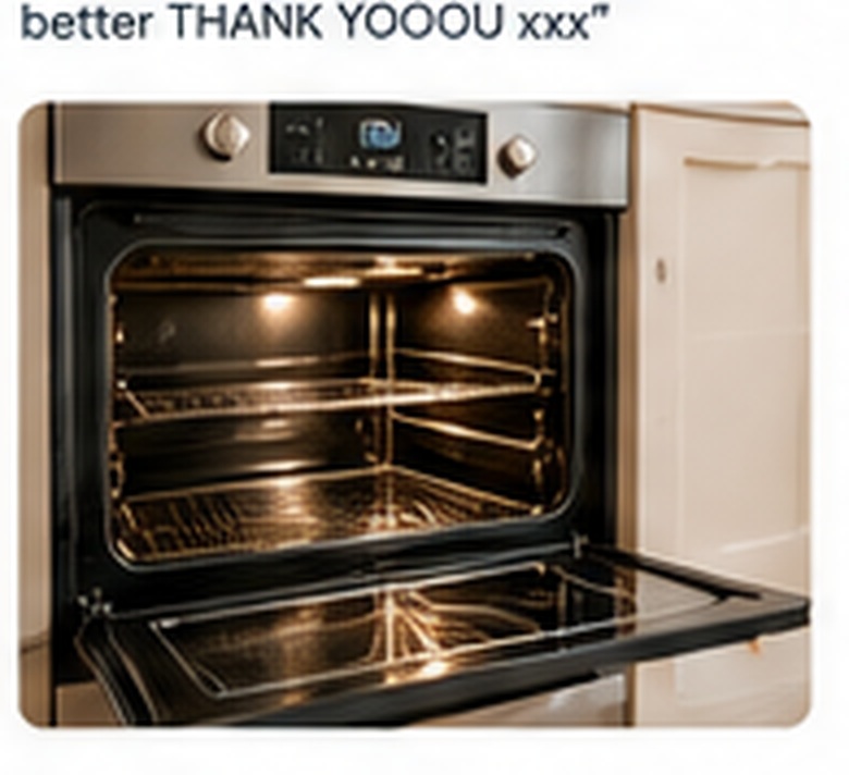 Spotless oven after a professional clean
